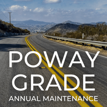 Poway grade annual maintenance
