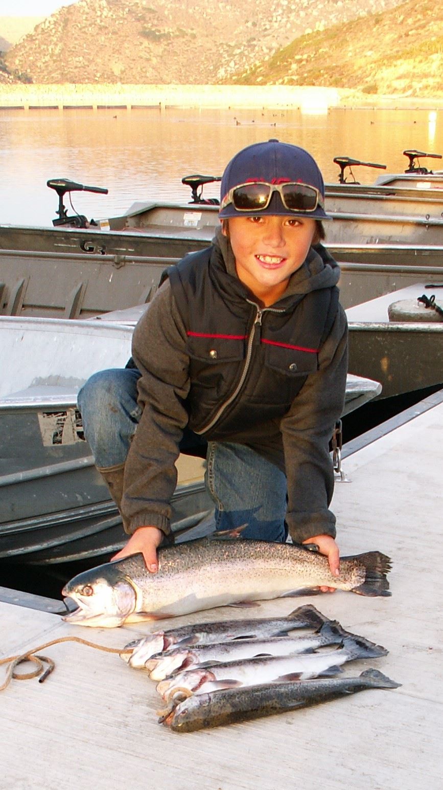 Tristan Aguon 23 Dec 2017, 6lb trout, Jump Off Point, minijig, nightcrawler