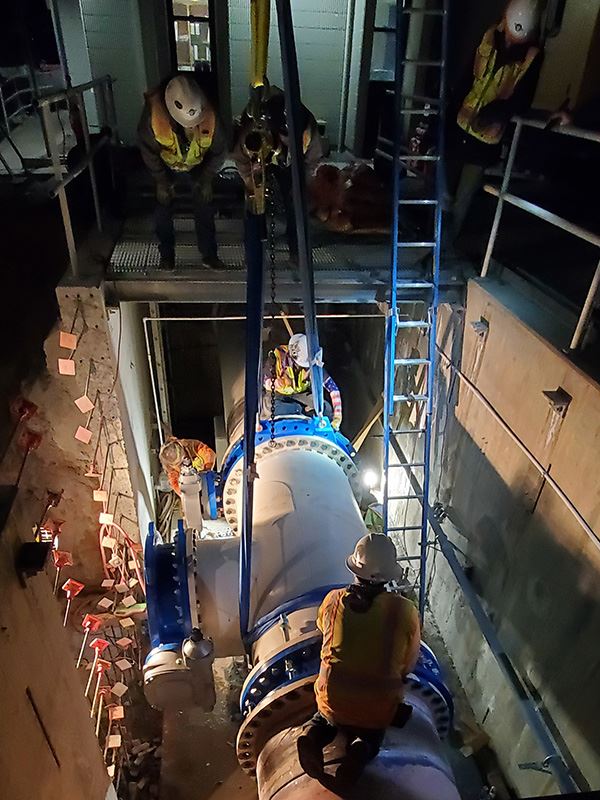 treated water bypass construction