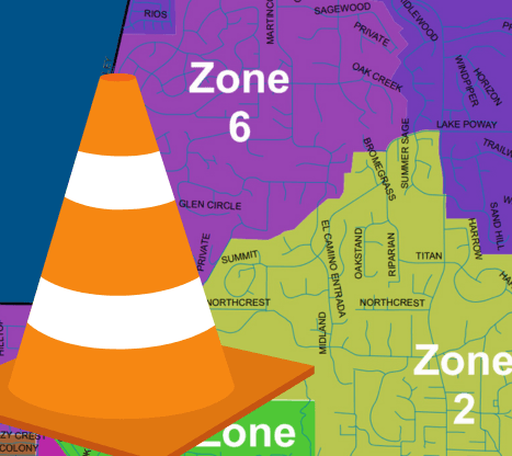 Street Maintenance Zone 6 graphic