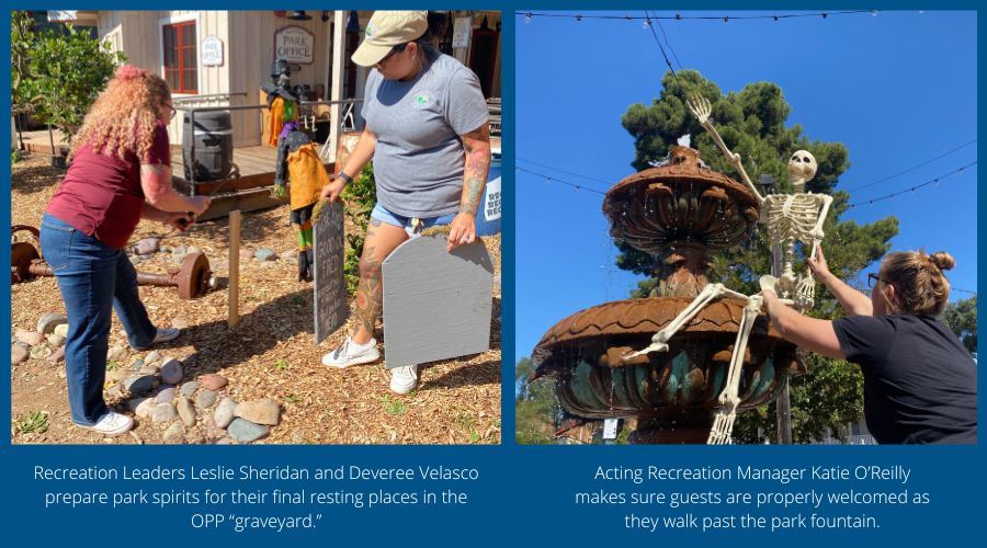 Staff set up for Once Upon a Hallowe'een