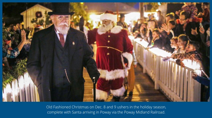 Christmas in the Park includes Santa riding in on the train