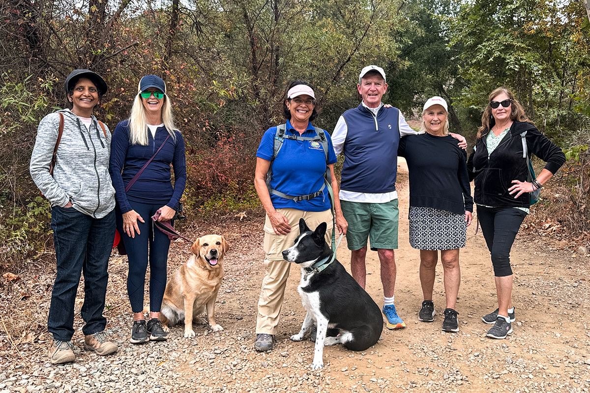 Group of hikers at Blue Sky