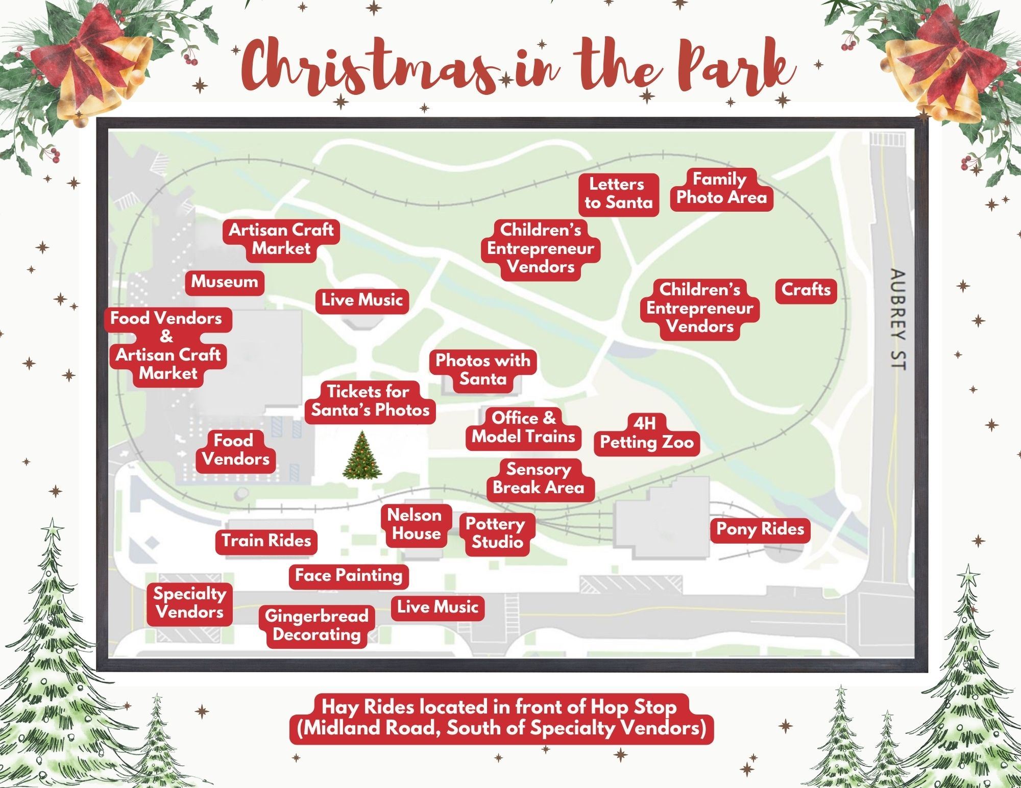 map of christmas in the park