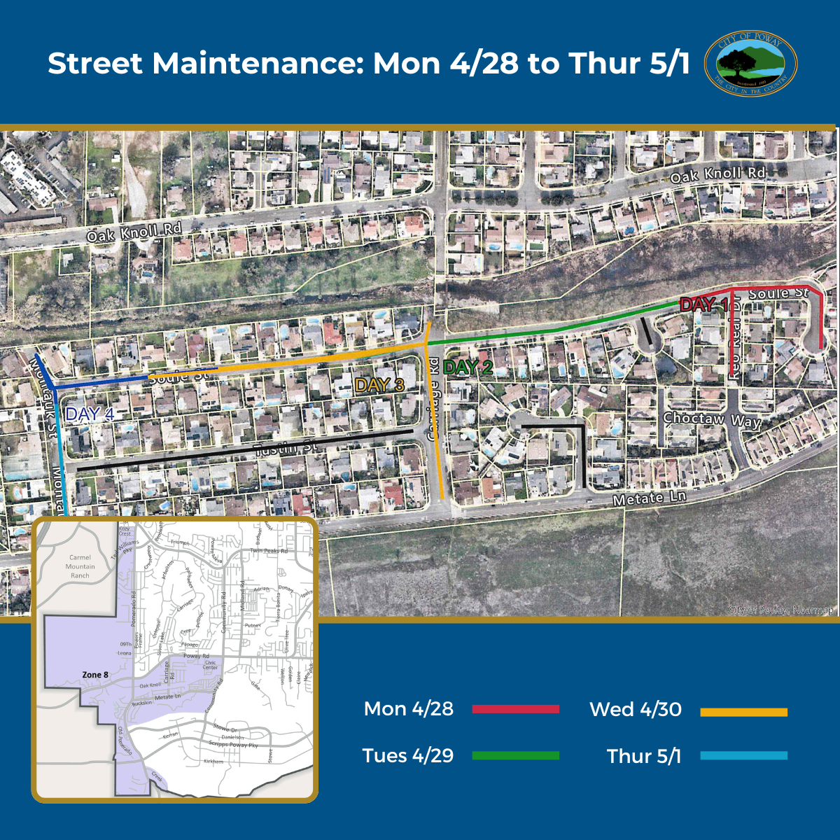 Street Maintenance Zone 8 Week of April 28