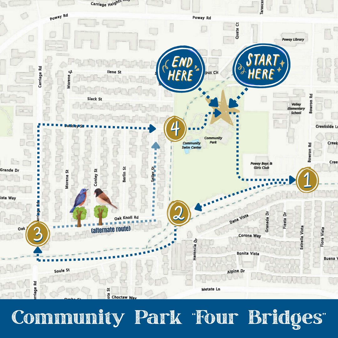 Community Park bridges map