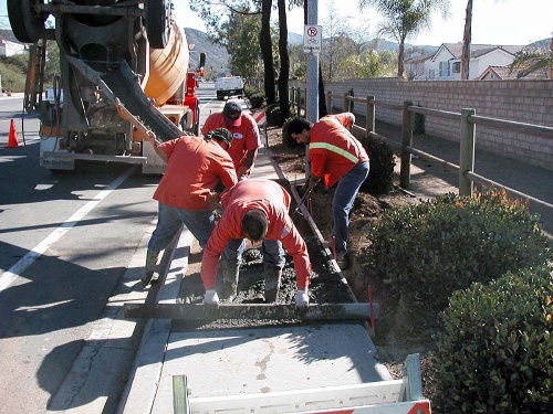 Laying Concrete for Sidewalks